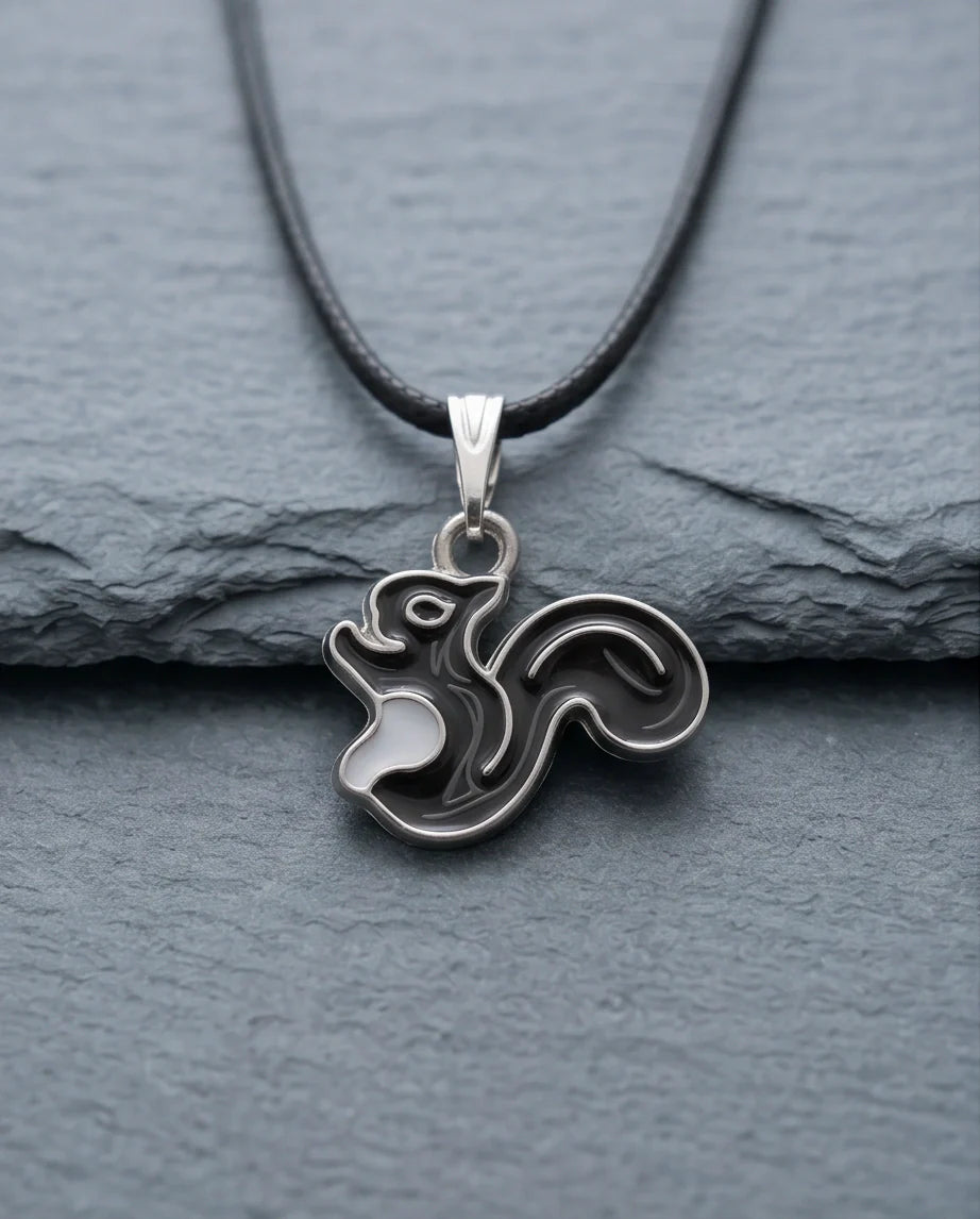 The Onyx Squirrel Pendant