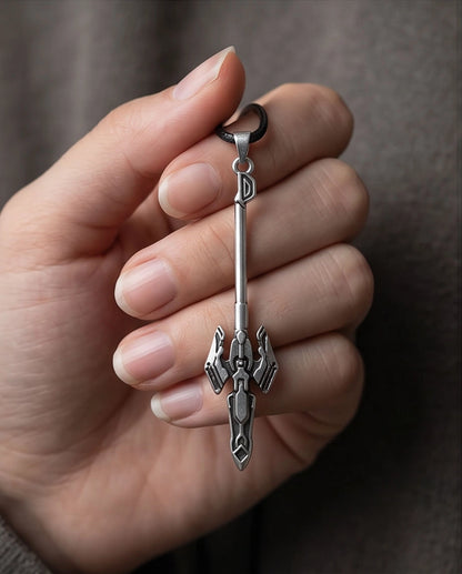 Futuristic Sci-Fi Spear Pendant Necklace