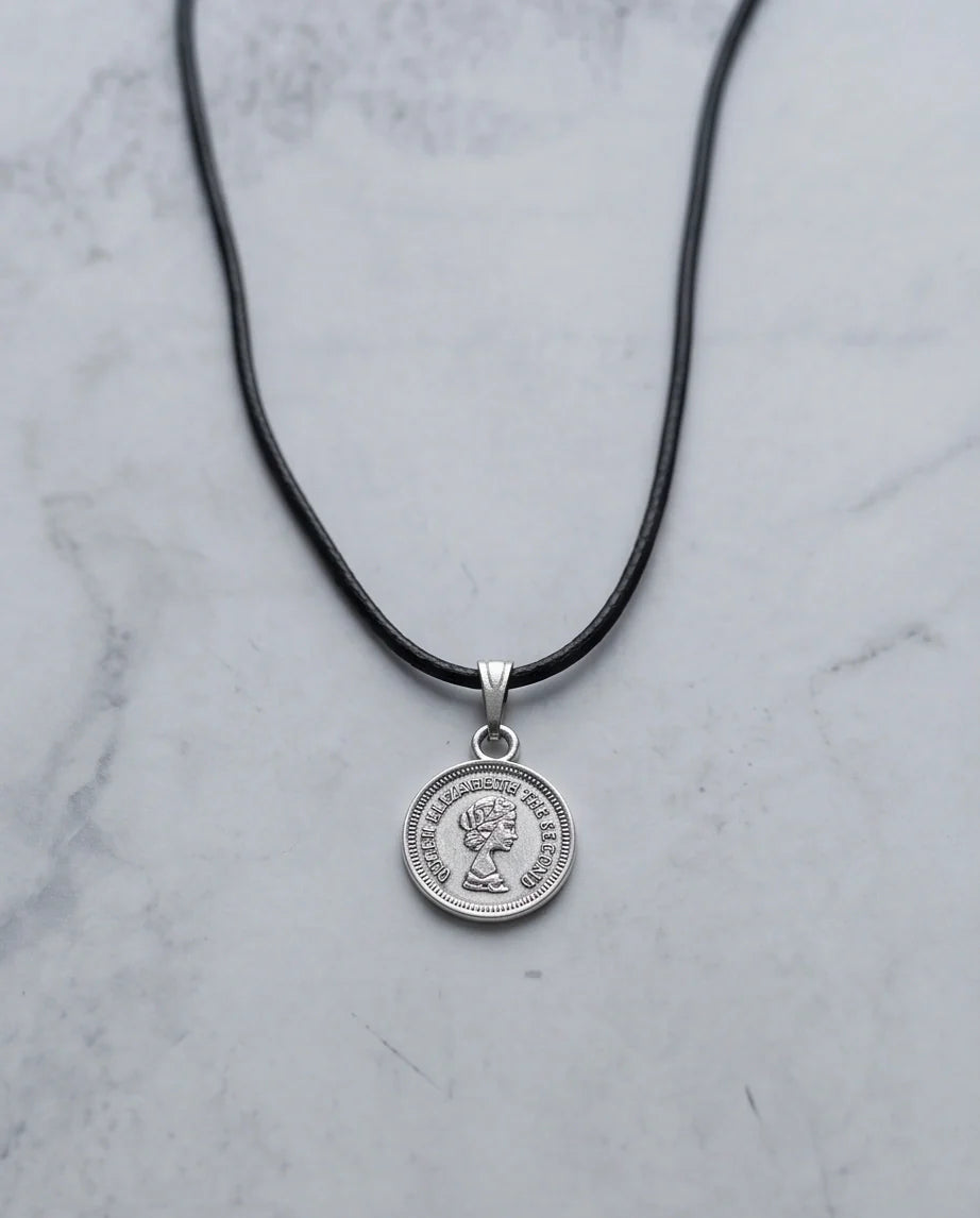 The Royal Heritage: Vintage Elizabeth II Coin Pendant Necklace
