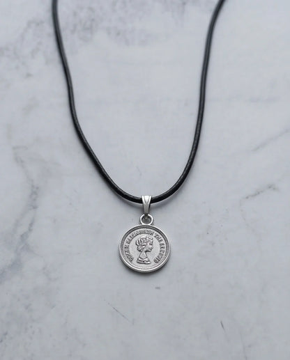 The Royal Heritage: Vintage Elizabeth II Coin Pendant Necklace
