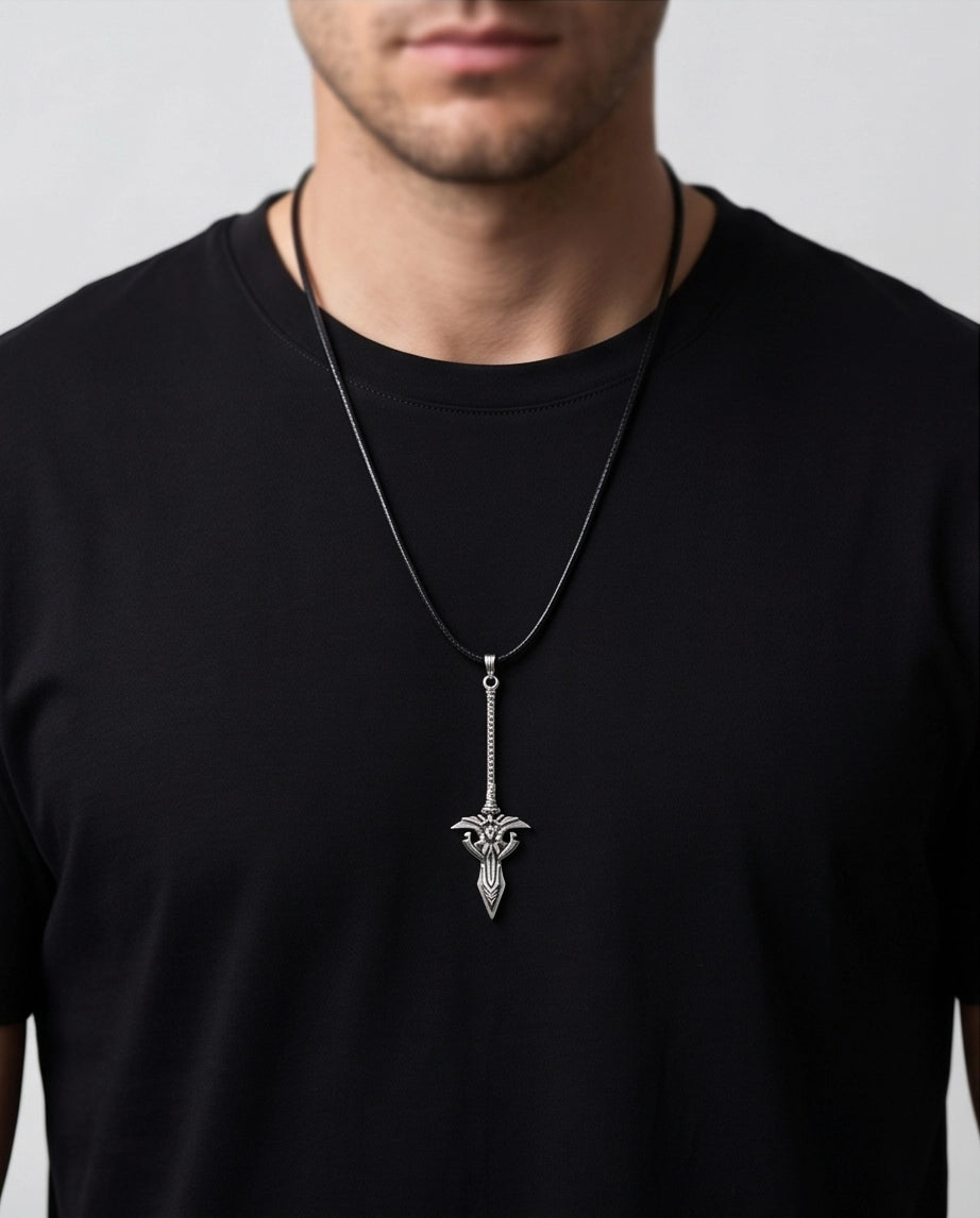 Gothic Rune Sword Dagger Pendant