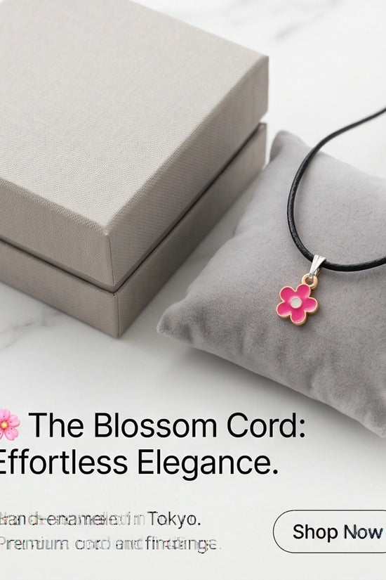 Gold and Pink Blossom Pendant Necklace