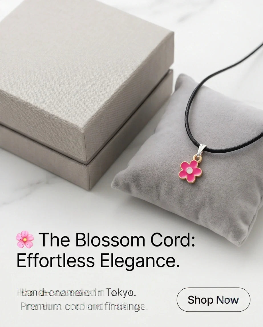 Gold and Pink Blossom Pendant Necklace