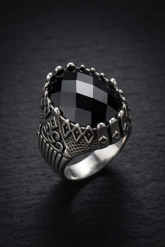 Imperial Onyx Fortress Signet Ring