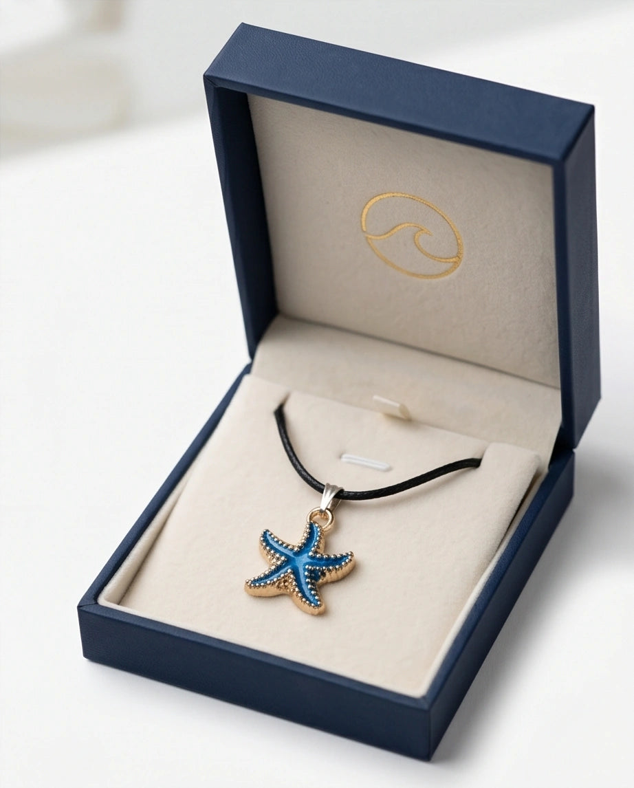 Ocean Blue Starfish Pendant