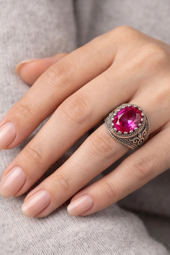 Imperial Magenta Royalty Signet Ring
