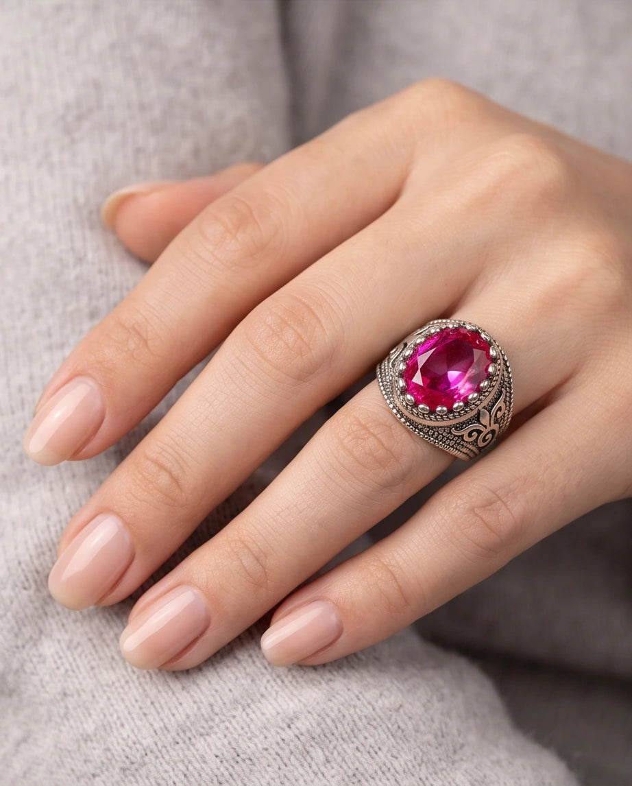 Imperial Magenta Royalty Signet Ring