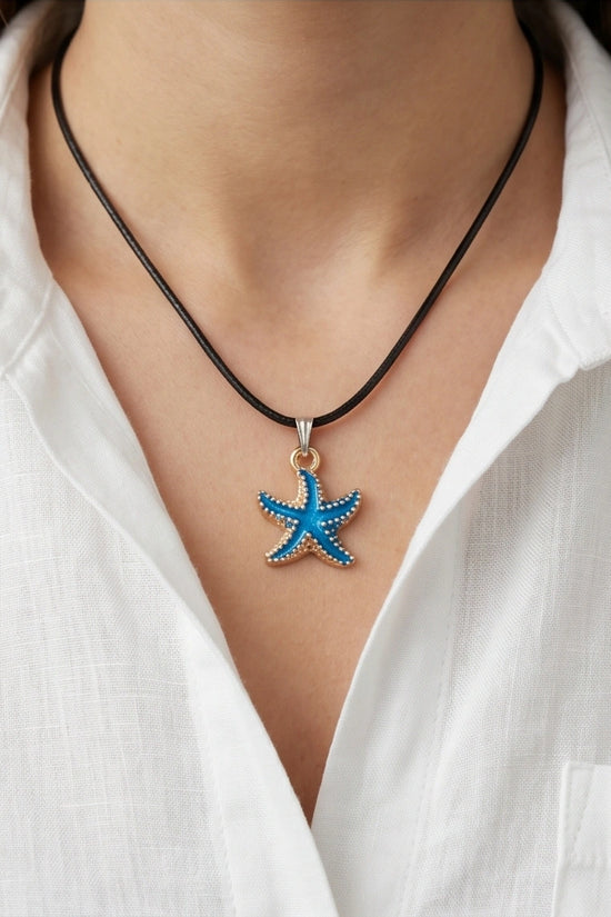 Ocean Blue Starfish Pendant