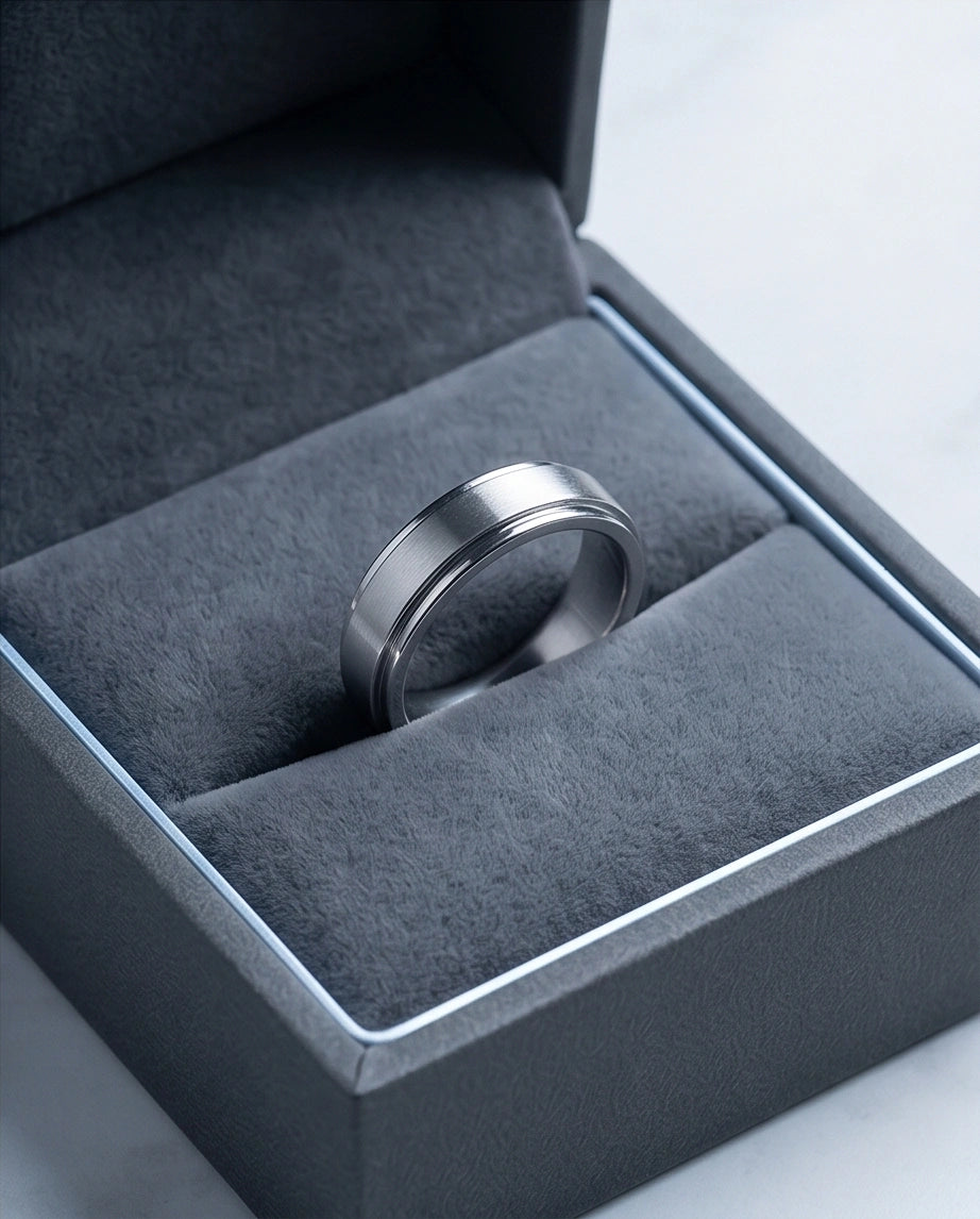 Classic Silver Matte Base Spinner Ring