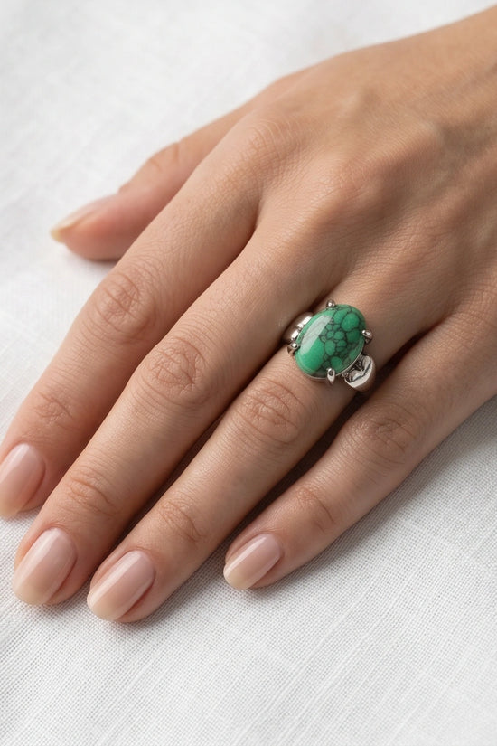White Canyon Howlite Statement Ring