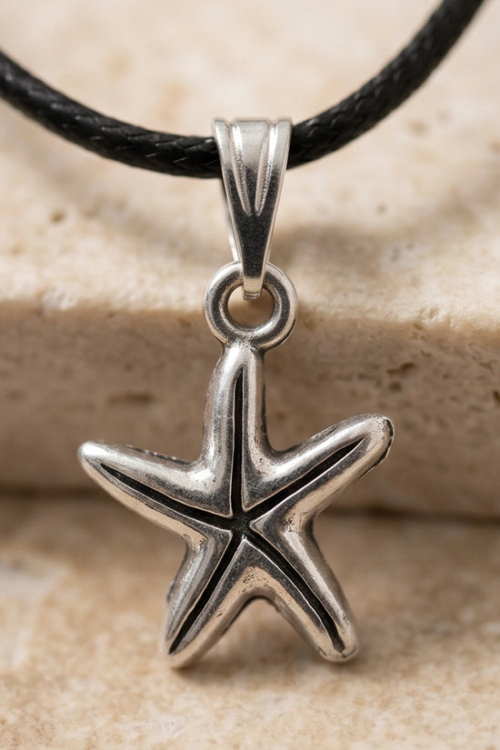 Silver Starfish Pendant Necklace