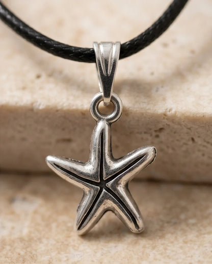 Silver Starfish Pendant Necklace