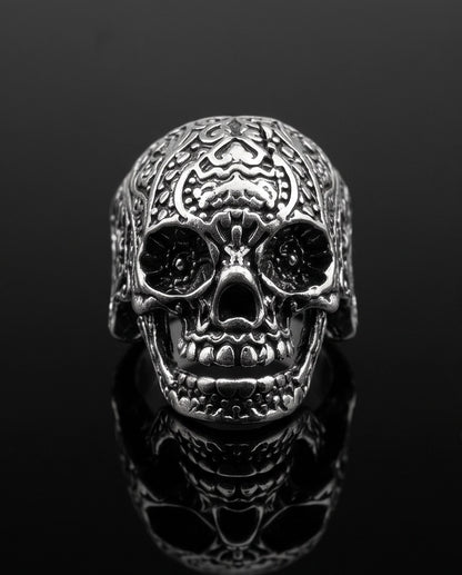 Filigree Calavera Sugar Skull Ring