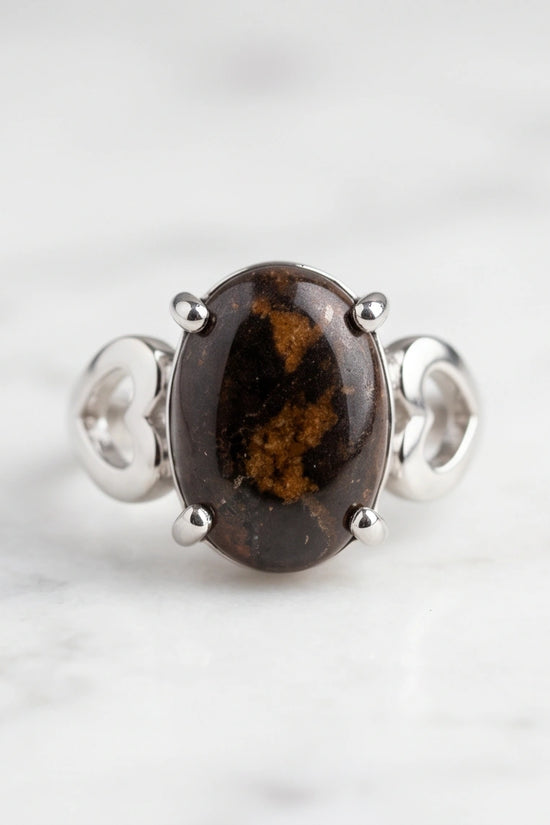 Mystic Meridian Onyx Heart Ring
