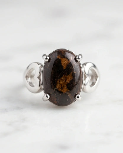 Mystic Meridian Onyx Heart Ring
