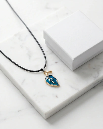 Cyan Leaf Botanical Pendant