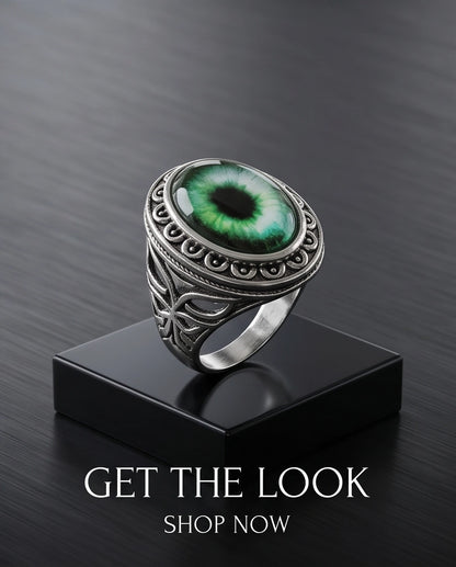 Celtic Eye Filigree Silver Ring