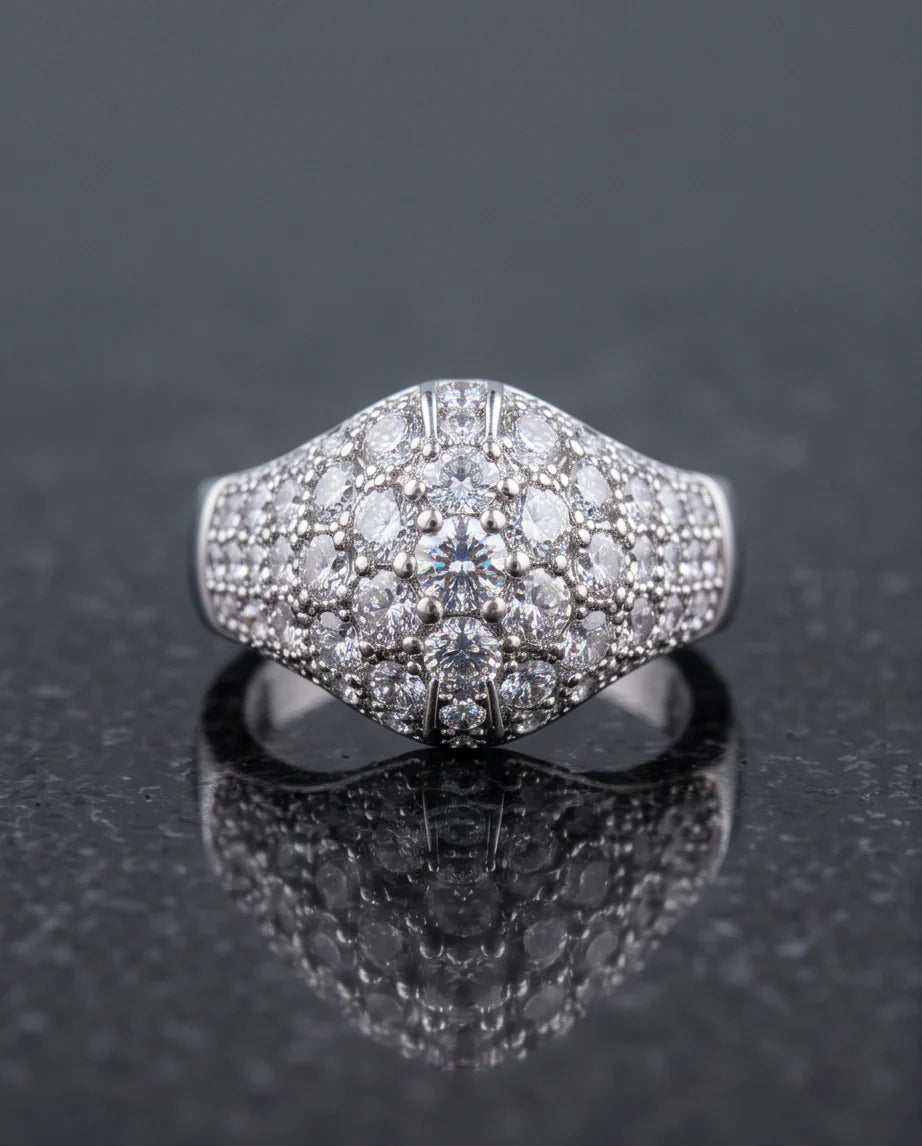 Sovereign Diamond Pave Dome Ring