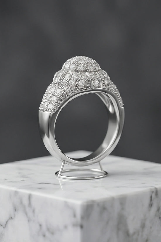 Sovereign Diamond Pave Dome Ring
