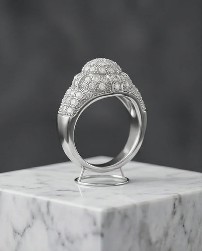 Sovereign Diamond Pave Dome Ring