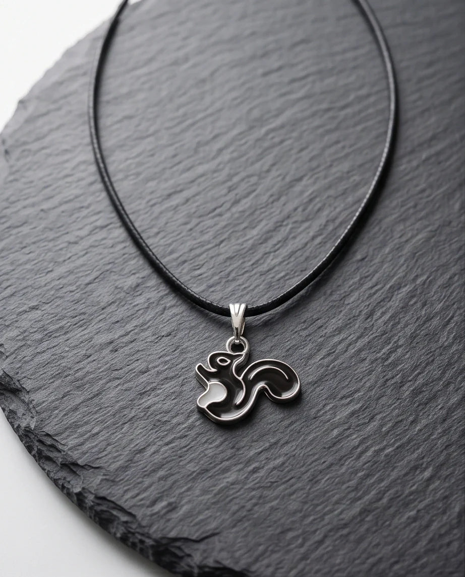 The Onyx Squirrel Pendant