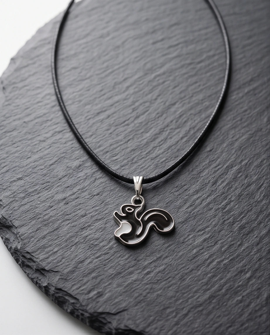 The Onyx Squirrel Pendant