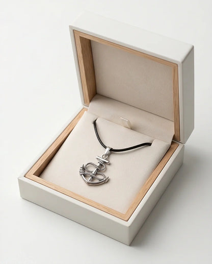 The Maritime Hope: Vintage Anchor & Rope Pendant Necklace