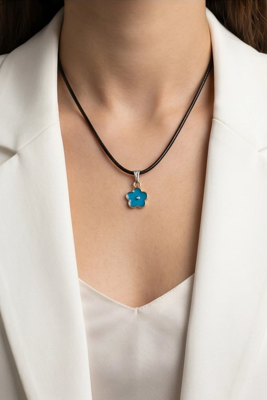 Sky Blue Forget-Me-Not Pendant