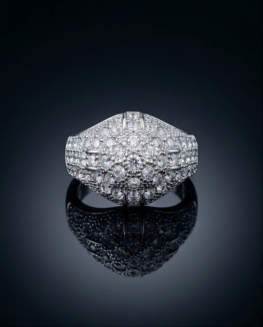 Sovereign Diamond Pave Dome Ring