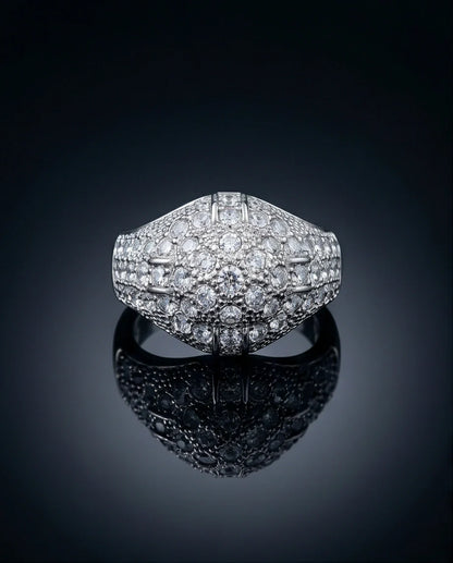 Sovereign Diamond Pave Dome Ring