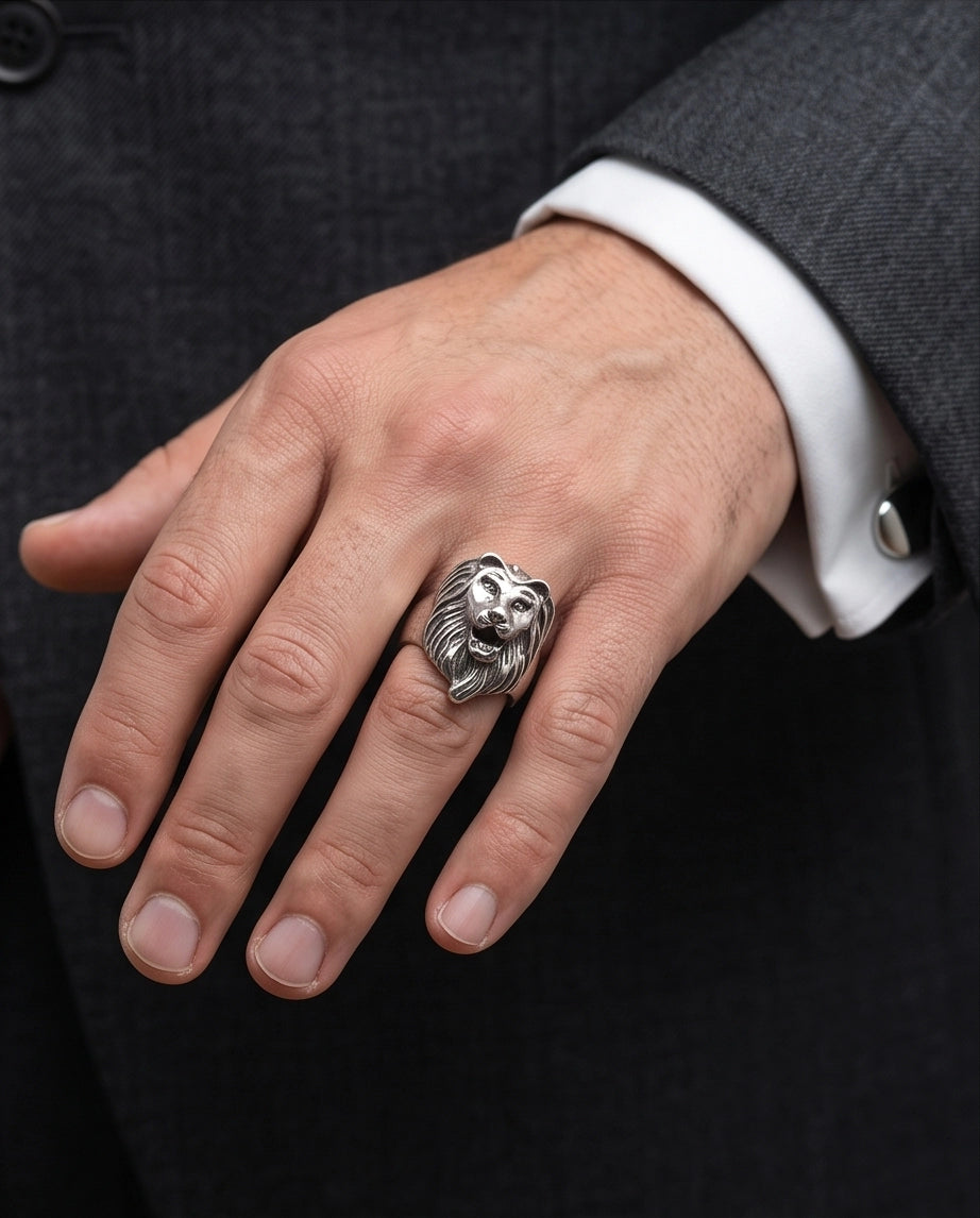 Sovereign Lion Sculpted Ring