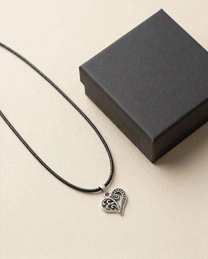 Silver Filigree Heart Pendant Necklace