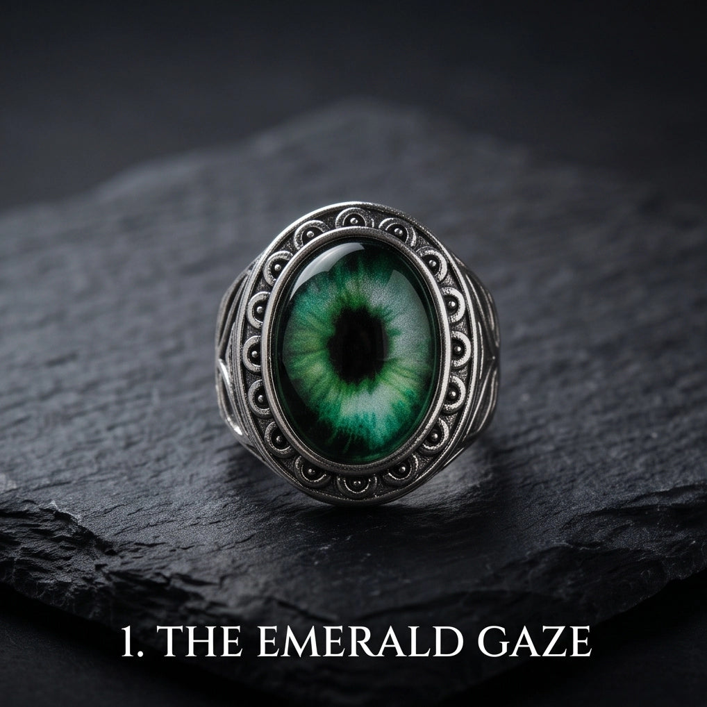 Celtic Eye Filigree Silver Ring