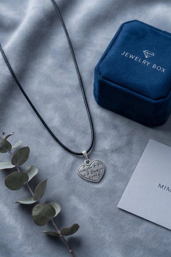 The Sweet Confession: Engraved Heart "I Love You" Pendant Necklace