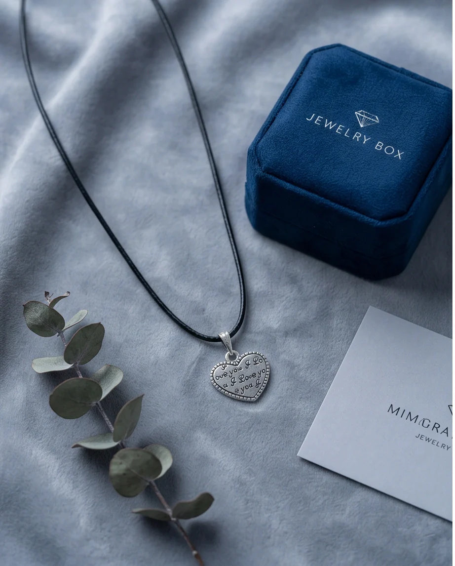 The Sweet Confession: Engraved Heart "I Love You" Pendant Necklace