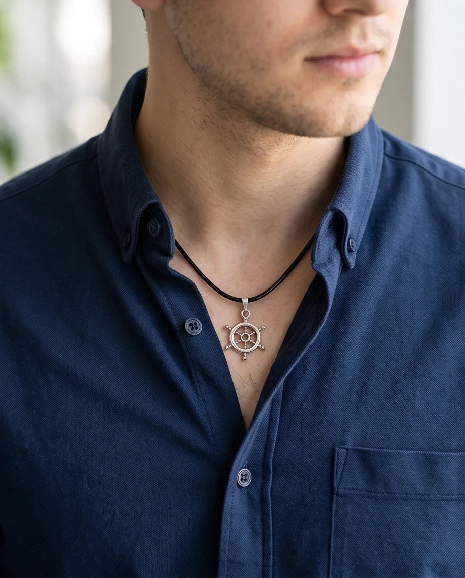 The Captain's Helm Wheel Necklace