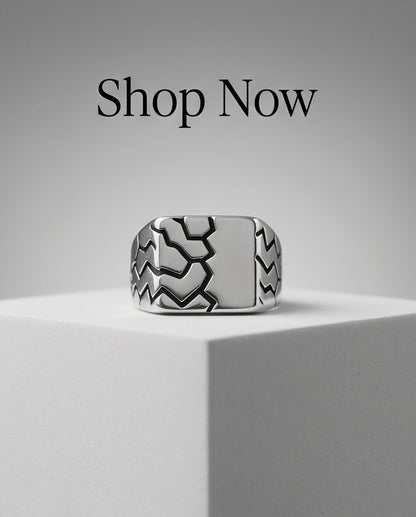 Fractured Asymmetric Signet Ring
