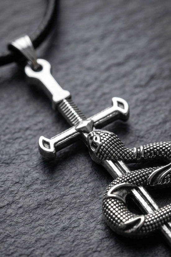 The Jormungandr Serpent Sword Necklace
