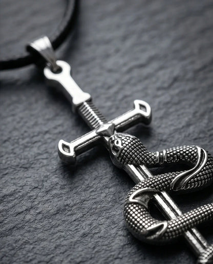 The Jormungandr Serpent Sword Necklace