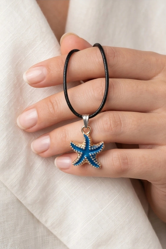 Ocean Blue Starfish Pendant
