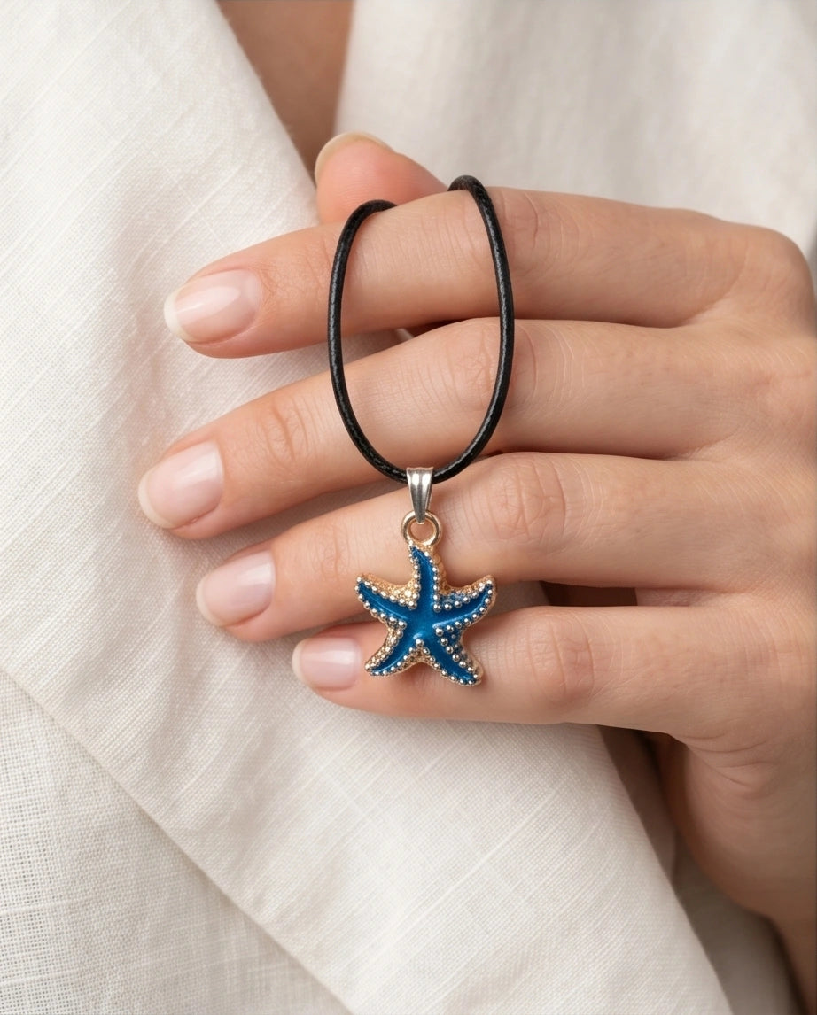 Ocean Blue Starfish Pendant
