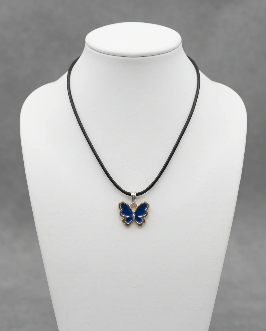 Midnight Blue Butterfly Pendant