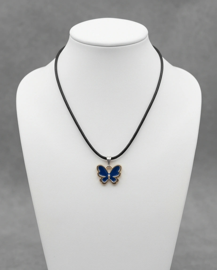 Midnight Blue Butterfly Pendant
