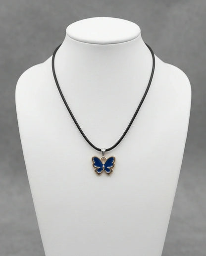 Midnight Blue Butterfly Pendant