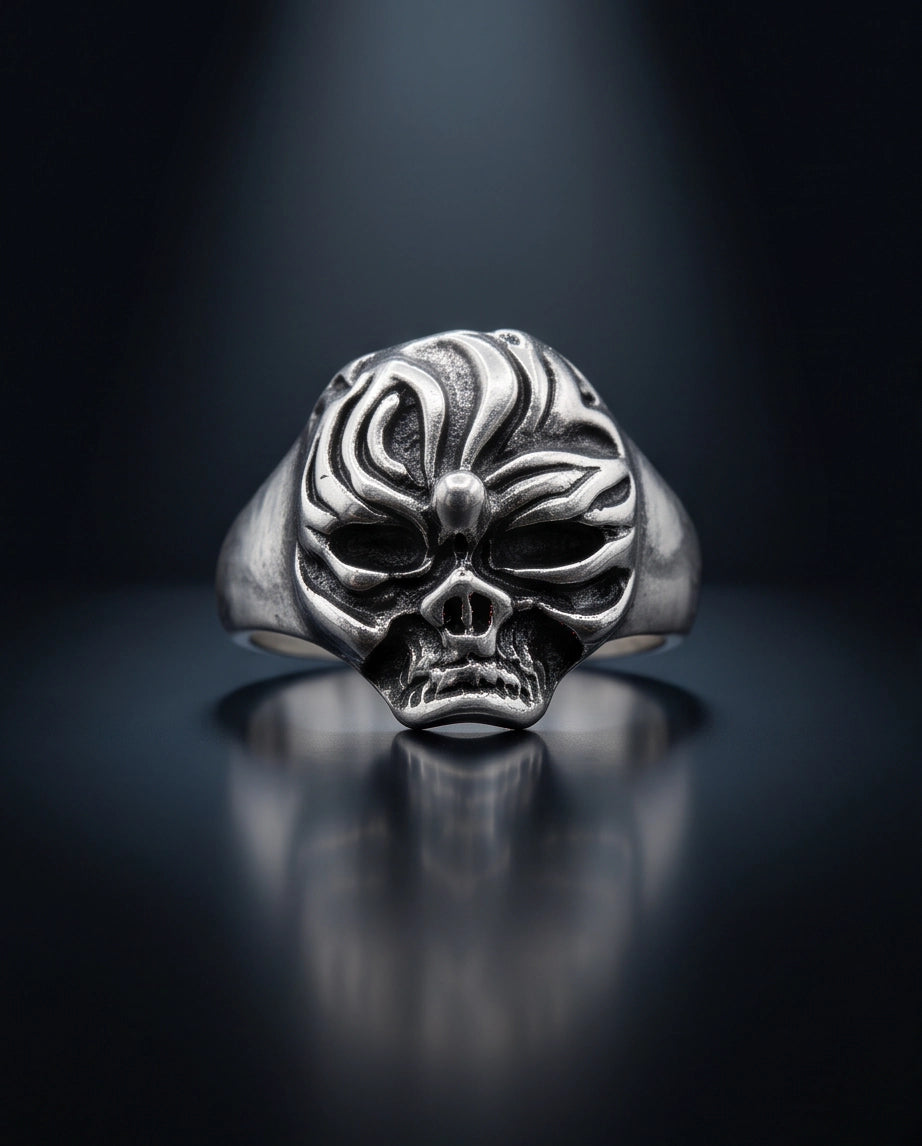 Whimsical Swirl Visage Sculpted Ring