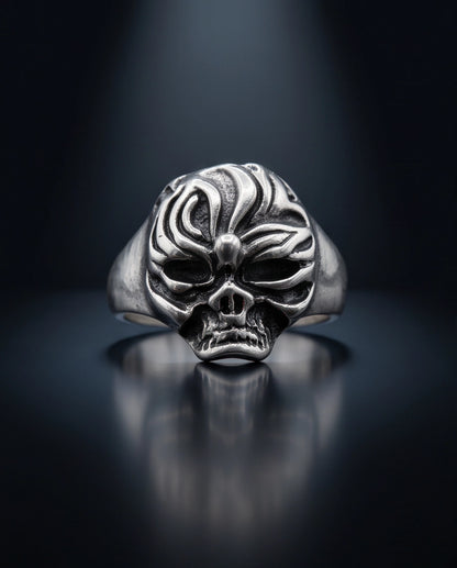 Whimsical Swirl Visage Sculpted Ring