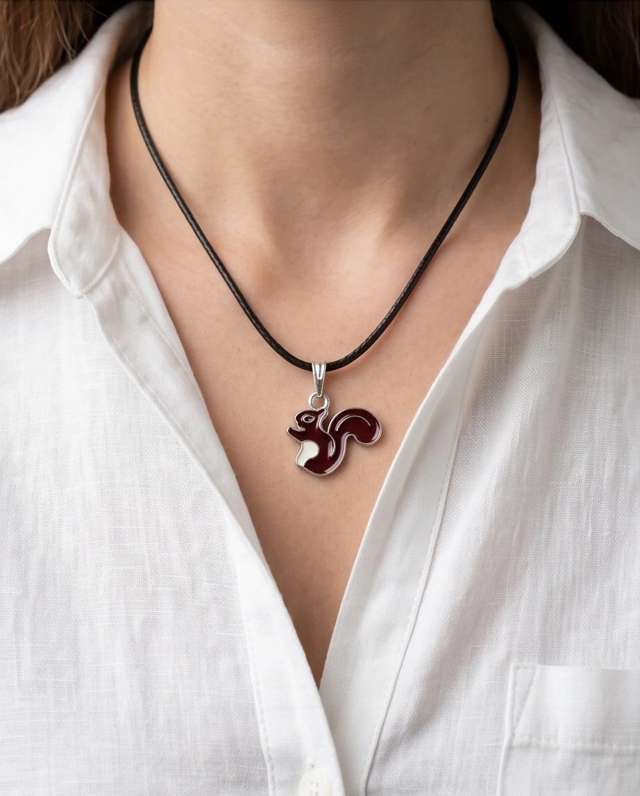 The Walnut Squirrel Pendant