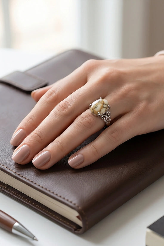 Vintage Filigree Wildstone Ring
