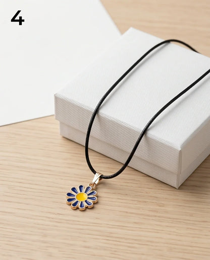 Midnight Blue Daisy Pendant