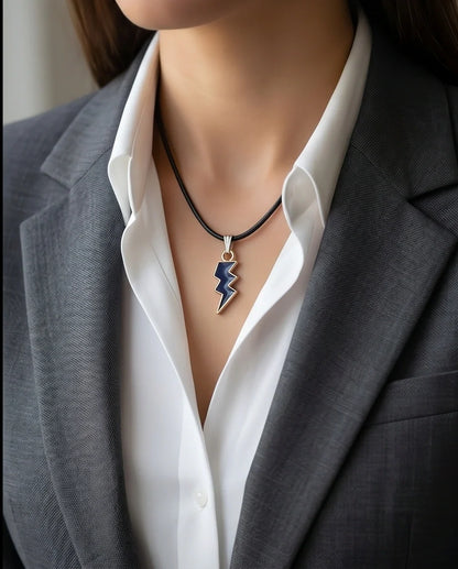 Midnight Lightning Bolt Pendant